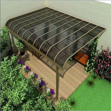 Trọng lượng tải cao Polycarbonate Pation Canopy